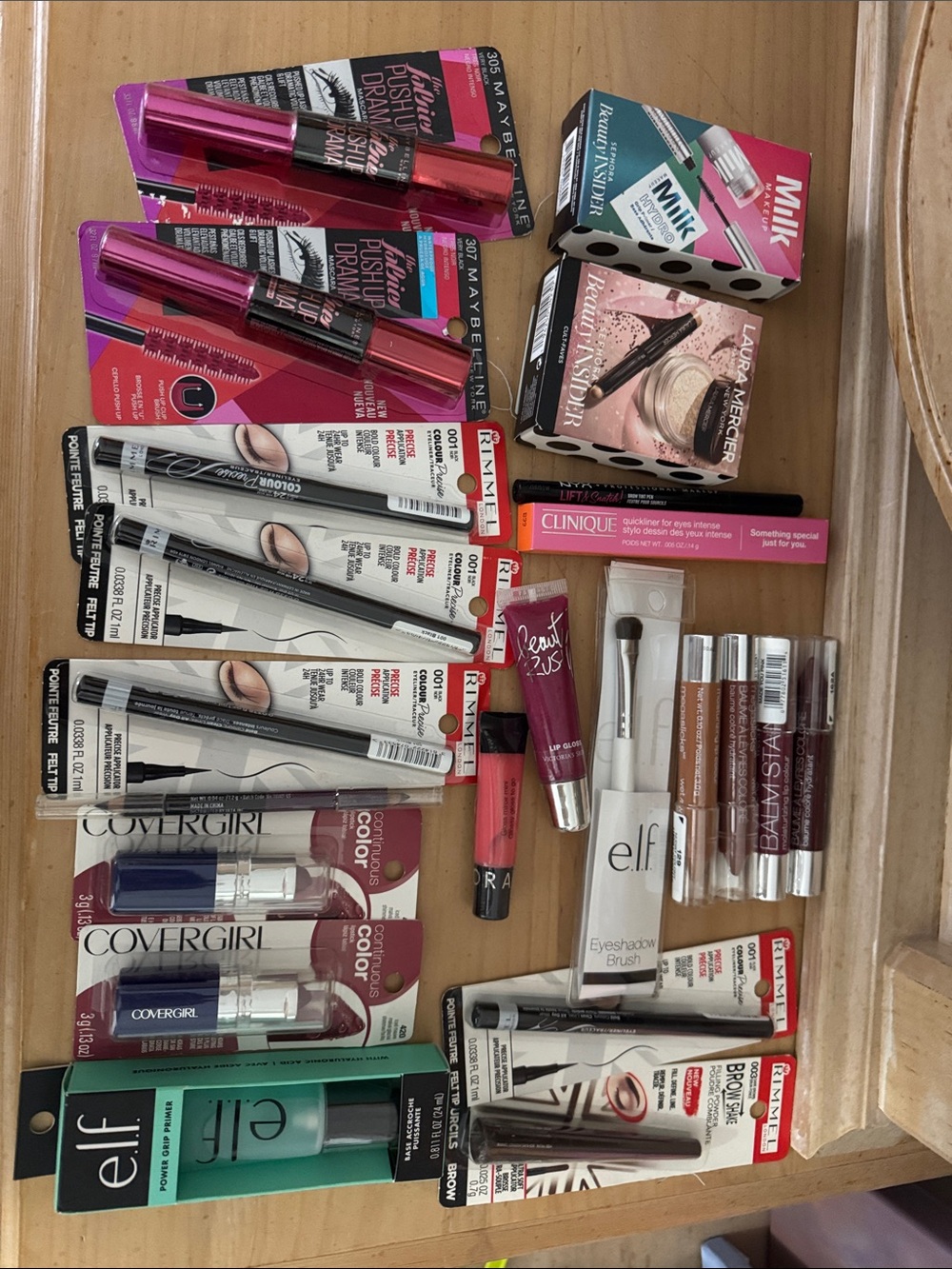 NEW Makeup Bundle for Women -Maybelline Elf Laura Mercier Rimmel NYX Clinique